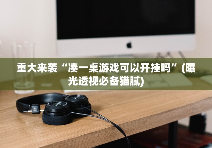 重大来袭“凑一桌游戏可以开挂吗”(曝光透视必备猫腻)