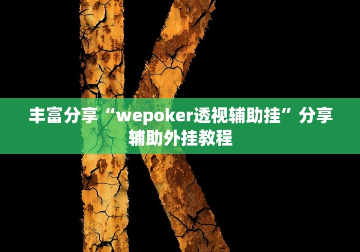 丰富分享“wepoker透视辅助挂”分享辅助外挂教程