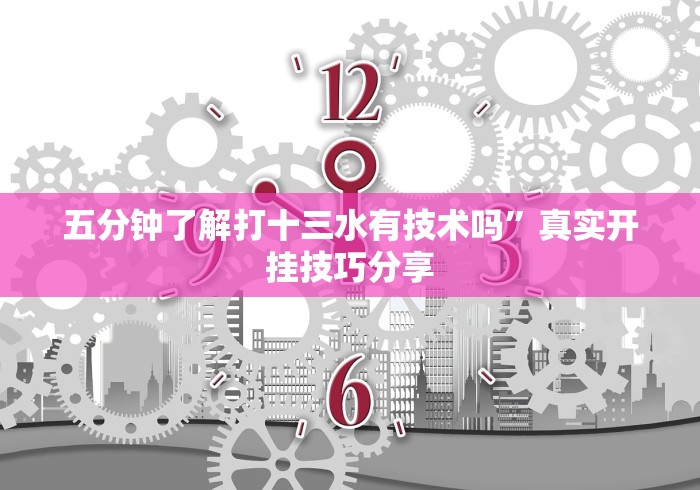 五分钟了解打十三水有技术吗”真实开挂技巧分享
