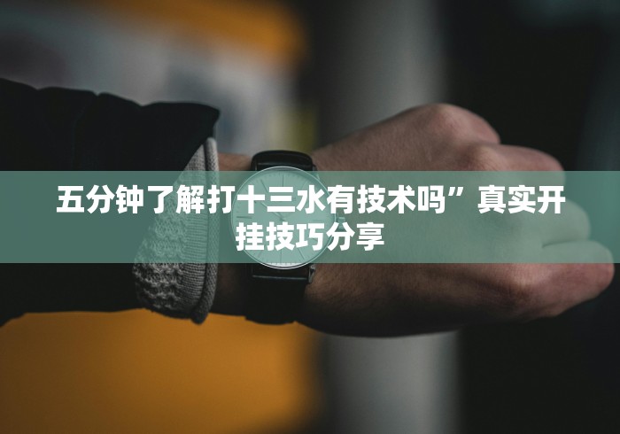 五分钟了解打十三水有技术吗”真实开挂技巧分享