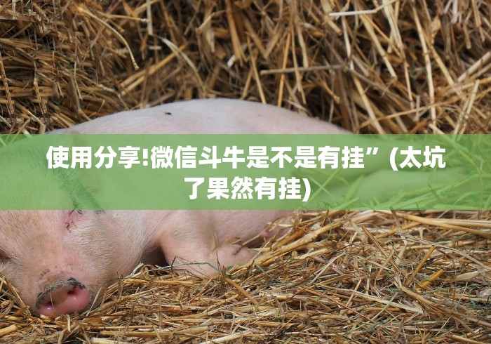 使用分享!微信斗牛是不是有挂”(太坑了果然有挂)
