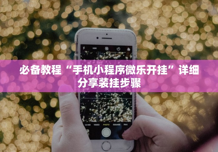 必备教程“手机小程序微乐开挂”详细分享装挂步骤
