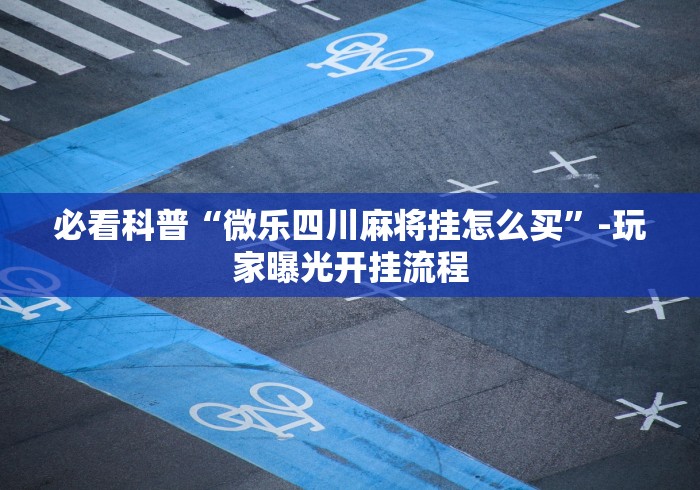必看科普“微乐四川麻将挂怎么买	”-玩家曝光开挂流程