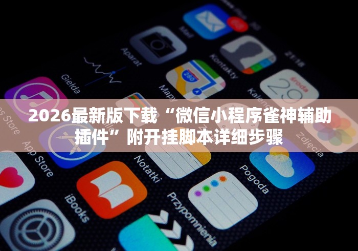 2026最新版下载“微信小程序雀神辅助插件	”附开挂脚本详细步骤