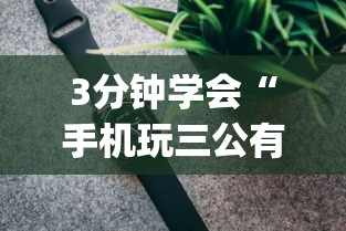 3分钟学会“手机玩三公有没有什么规律”(透视)其实确实有挂