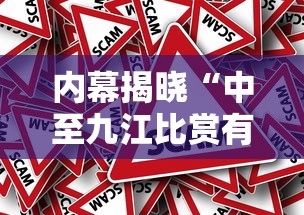 内幕揭晓“中至九江比赏有没有挂”原来可以开挂