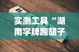 实测工具“湖南字牌跑胡子辅助器大全”(详细透视教程)