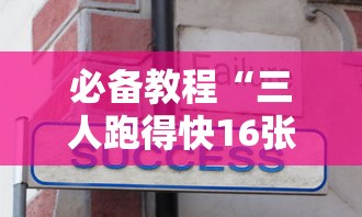 必备教程“三人跑得快16张技巧与方法”其实有开挂插件!